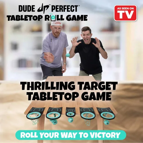 Miniatura 2 de Dude Perfect Sticky Tic Tac Toe y juego de rollos de mesa Juegos para interiores y exteriores, diversión perfecta para noches de juegos familiares