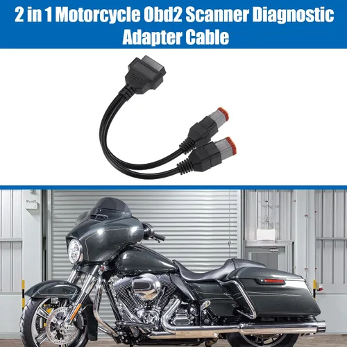 Miniatura 3 de uxcell 16 Pin a 4 Pin 6 Pin Motocicleta 2 en 1 OBD Herramienta de diagnóstico Adaptador de escáner para Harley