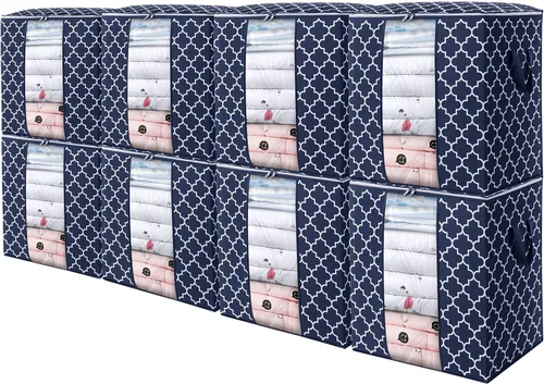 Miniatura 30 de WISELIFE Bolsas de Almacenamiento [3 Unidades/100L] Contenedores Grandes de Organización y Almacenamiento de Mantas y Ropa para Edredones, Ropa