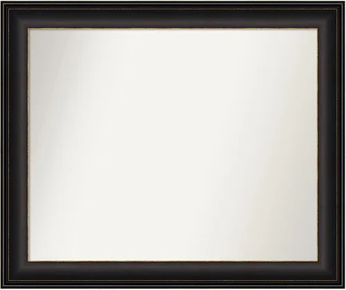 Miniatura 74 de Amanti Art Espejo de baño de bronce para sobre el fregadero, 24 x 24 pulgadas, espejo cuadrado de bronce Lara para tocador, marco de madera