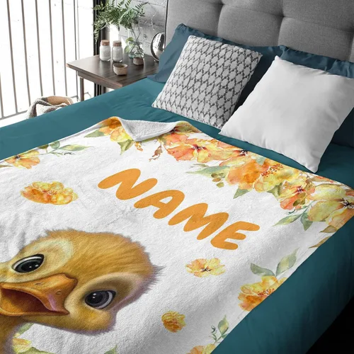 Miniatura 3 de Manta de pato bonita y personalizada, mantas suaves de franela acogedora y ligera, regalo perfecto para cama, sofá, sofá, 50 x 40 pulgadas, pequeña