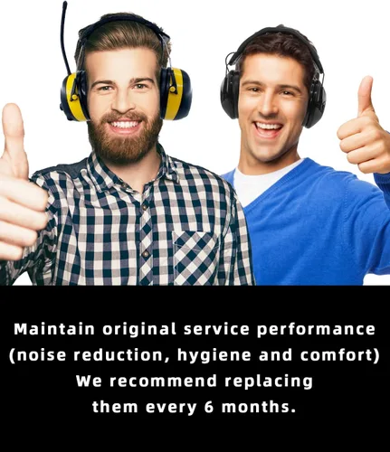 Miniatura 2 de PROHEAR FEP01-1 par de almohadillas de espuma de repuesto (actualizadas) para auriculares de radio 3M WorkTunes Connect