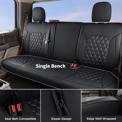 Miniatura 3 de Huidasource Wrangler JK Juego completo de fundas de asiento de 2 puertas, funda de asiento de automóvil personalizada de cuero impermeable, Juego