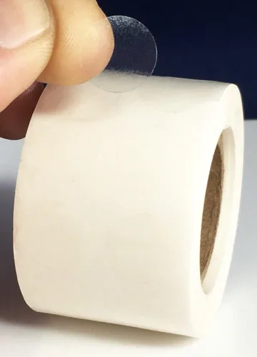 Sellos de obleas al por menor ultra transparentes para embalaje por correo de 0.5 pulgadas, puntos circulares redondos, 1,000 calcomanías adhesivas