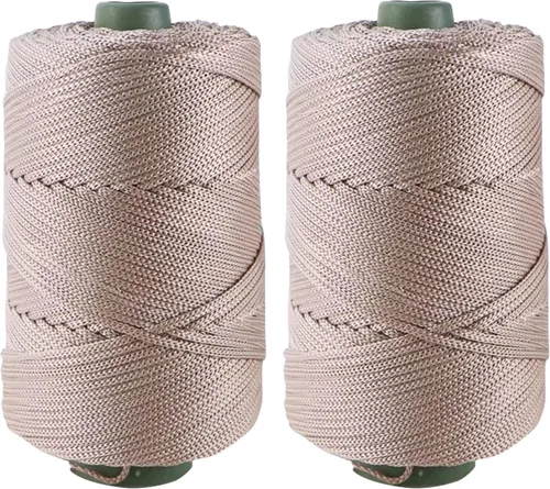 Miniatura 17 de Cordón de hilo artístico de 14.11 oz, hilo de poliéster color burdeos, para tejer macramé, bolsas de ganchillo, canasta de ganchillo, sombrero