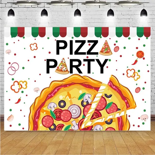 Fondo de fotografía para fiesta de pizza, fondo de fotos con tema de cocina, para niños y niñas, cumpleaños, recién nacido, baby shower, decoración