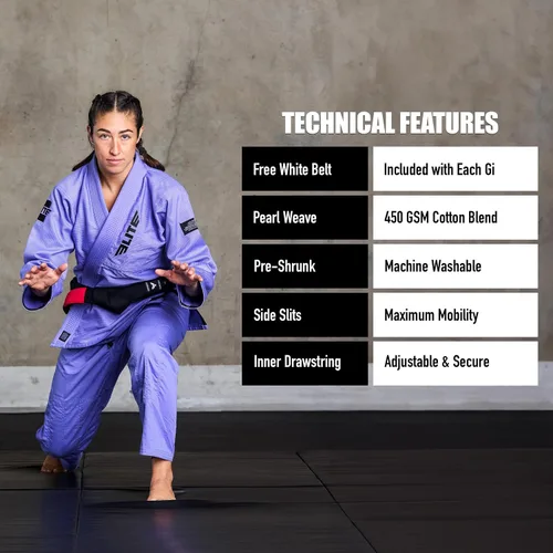 Miniatura 6 de Elite Sports Ultra ligero BJJ GI para mujer - IBJJF Jiu-Jitsu GI para niñas y mujeres (consulte la guía especial de tallas)