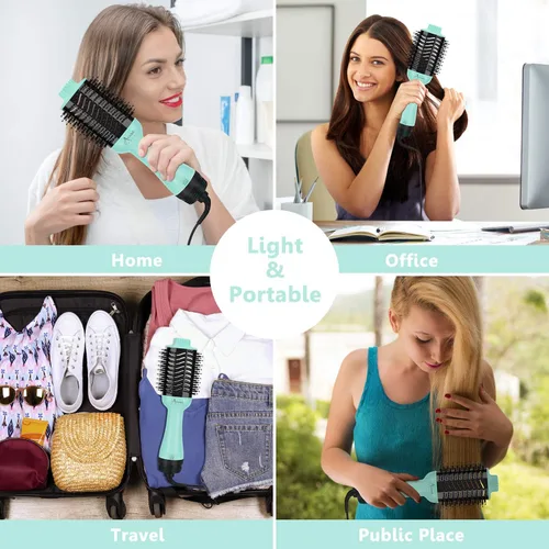 Miniatura 7 de Aima Beauty Cepillo secador de pelo voluminizador de un solo paso, cepillo de aire caliente mejorado 4 en 1 para menos encrespamiento, más brillo