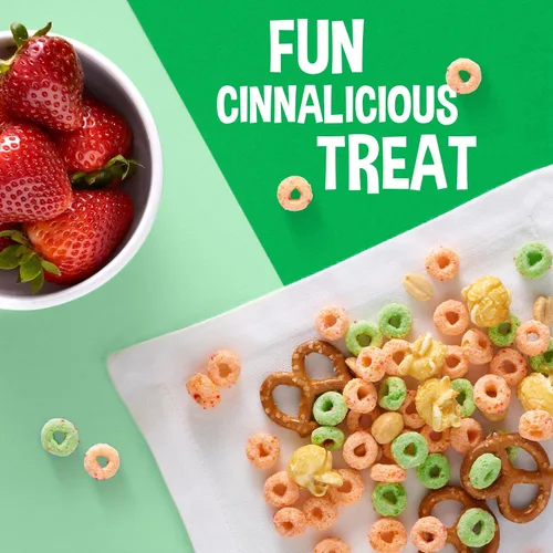 Miniatura 5 de Kellogg’s Apple Jacks - Cereales fríos para el desayuno en tazas, 8 vitaminas y minerales, bocadillos para niños, sabor original