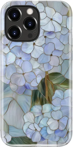Miniatura 46 de Funda para iPhone 12 Mini, compatible con carga inalámbrica, protección de doble capa con elegante diseño de flores silvestres, silicona suave +
