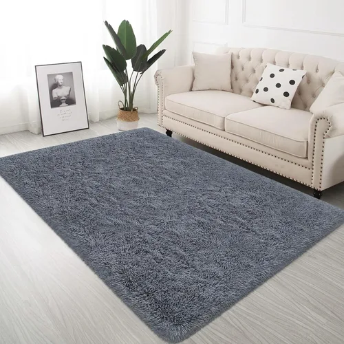 Miniatura 61 de Alfombras verdes para dormitorio de niños: alfombra de pasillo lavable de 2x6, alfombras pequeñas antideslizantes, esponjosas, suaves, peludas