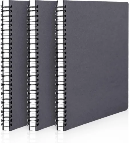 Miniatura 31 de EUSOAR - Cuaderno con espiral rayado, tamaño A5, paquete de 24 de 5.5" x 8.3", 120 páginas, cuaderno universitario con rayas, cuaderno de viaje