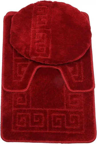 Miniatura 5 de WPM WORLD PRODUCTS MART Juego de 3 alfombras de baño con patrón de alfombra de baño (20 x 32 pulgadas)/alfombrilla de contorno grande