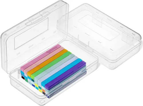 Miniatura 31 de Mr. Pen - Cajas de lápices transparentes, paquete de 6, 7.9 x 4.5 x 2.4 pulgadas, azul transparente, tapa hermética, organizador de cajas de lápices