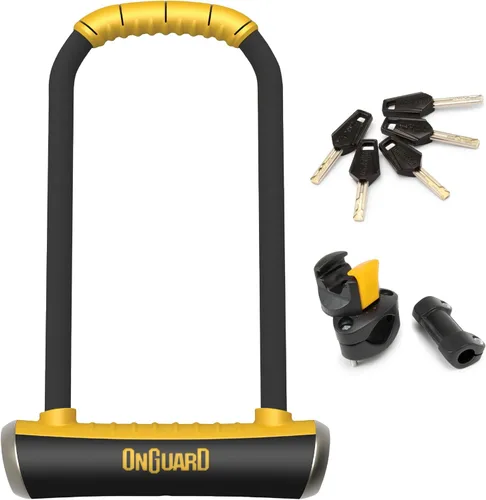 OnGuard Pitbull LS U-Lock – Cerradura de bicicleta de acero endurecido de 0.551 in (0.55 pulgadas), 4.528 in × 11.496 in (4.53 x 11.50 pulgadas),