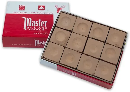 Miniatura 10 de Caja de tizas para tacos de pool/billar, 12 tizas Gris
