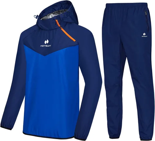 Miniatura 18 de HOTSUIT Traje de sauna para hombre, chaqueta de sauna, pantalón, gimnasio, entrenamiento, trajes de sudor