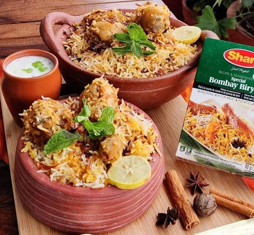 Miniatura 6 de Shan Bombay Biryani - Mezcla de recetas y condimentos de 2.11 oz (60 g) - Polvo de especias para pilaf en capas de carne y patata, adecuado