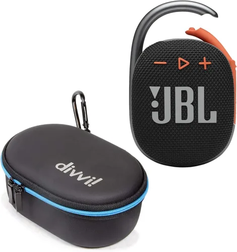 Miniatura 11 de JBL Clip 4 - Altavoz Bluetooth portátil (Azul) + Paquete con funda protectora rígida divvi! (Negro)