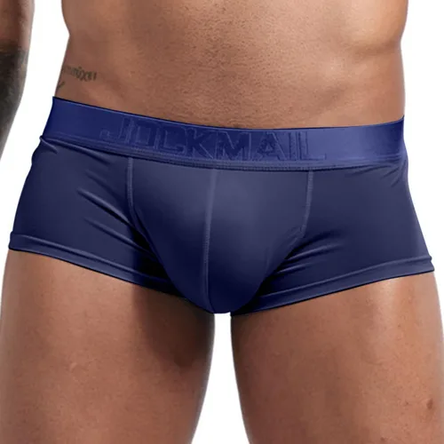 Miniatura 3 de Calzoncillos elásticos de seda de hielo para hombre, suaves y cómodos, de algodón, con bragueta abierta, sin etiquetas, bragas de pierna