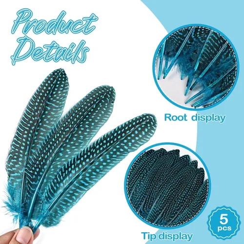 Miniatura 3 de Daieeparty 12 plumas de faisán a granel, plumas manchadas naturales para manualidades, decoración del hogar