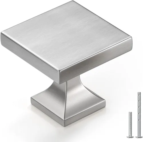 Miniatura 11 de GOLDENWARM LS6785BK - Paquete de 5 perillas cuadradas negras para gabinetes y alacenas de cocina, perillas cuadradas de 1.1 pulgadas de ancho