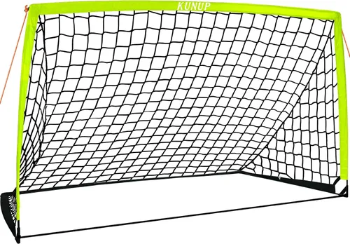 Miniatura 19 de Portería de fútbol portátil de 5 x 3, 6 x 4, 9 x 5 pies, para patio trasero, red de práctica de fútbol plegable con bolsa de transporte para niños