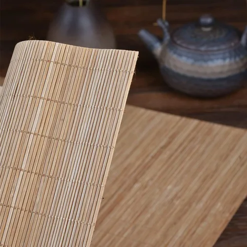 Miniatura 8 de Tapete de camino de mesa de bambú de 7.87 x 39.37 pulgadas, manteles individuales resistentes al calor, tapete rodante de sushi para mesas