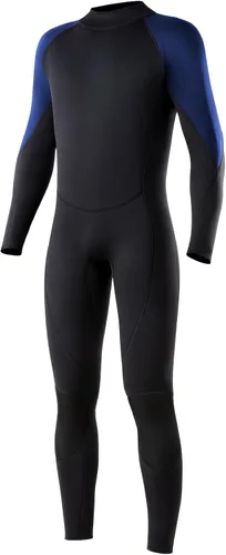 Miniatura 7 de Niksa Men Wetsuit 3/2mm, SBR Neoprene Full Wet Suit YKK Back Zip for Surfing Swimming Diving Water Sports Negro