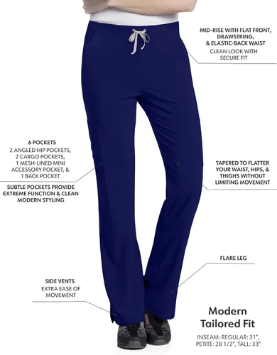 Miniatura 2 de Urbane Performance 9312 - Pantalones cargo elásticos de 6 piezas para mujer
