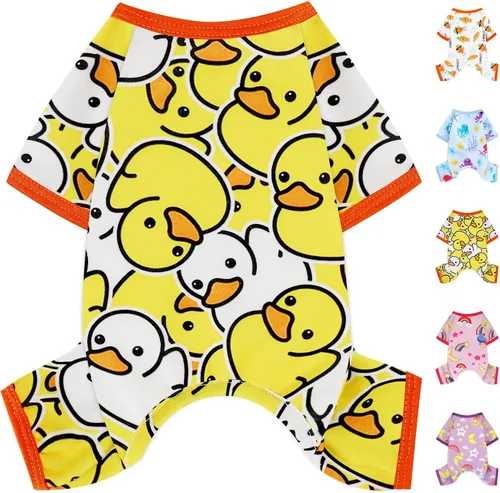 Miniatura 17 de Pijamas para perros, ropa suave y elástica para perros pequeños, hembras y niños, tamaño mediano, ropa para cachorros, ropa para cachorros, mameluco