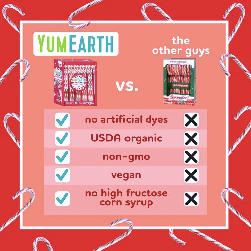Miniatura 4 de YumEarth Bastones de caramelo orgánicos – Menta de tamaño matrimonial envueltos individualmente, aptos para alérgicos, sin OMG, sin gluten, veganos