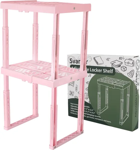 Svartur Estante de Casillero de Altura y Ancho Ajustables, Organizador de Casillero Rosa para el Trabajo, Estantes de Casillero para Casillero