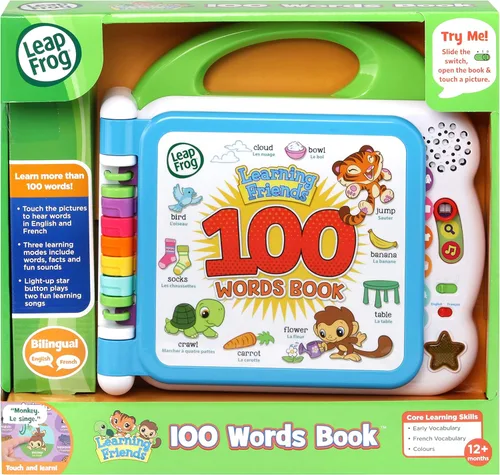 Miniatura 7 de Leapfrog 601503 Learning Friends - Libro de 100 palabras para bebé, educativo e interactivo, libro de jugadas bilingüe para niños y niñas de 1, 2