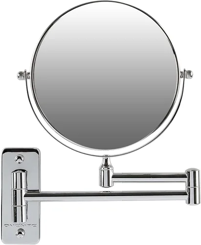 Miniatura 16 de OVENTE Espejo de maquillaje montado en la pared de 7 pulgadas con aumento 1X/10X, espejo redondo de tocador de baño de doble cara, diseño giratorio