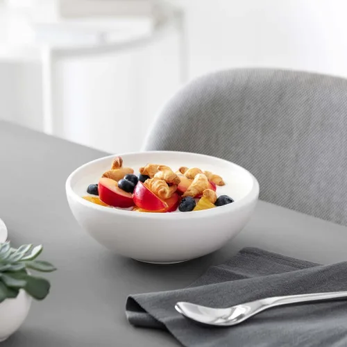 Miniatura 4 de Villeroy & Boch NewMoon Modern Bowl para cereales, sopas, ensaladas o postres hecho de porcelana de primera calidad, apto para lavavajillas, blanco