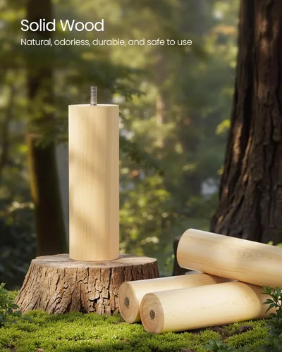 Miniatura 5 de VASAGLE Perchero de Madera Maciza Independiente, Perchero Independiente en Forma de Árbol con 8 Ganchos, 3 Opciones de Altura, para Ropa, Sombreros