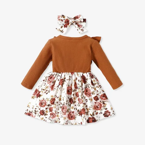 Miniatura 4 de PATPAT Baby Girl Dress Infant Girls Long Sleeve Baby Casual Dress Fall Winter Dress