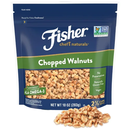 Miniatura 8 de Fisher - Nueces picadas, 16 onzas, nueces cultivadas en California, sin sal, naturalmente sin gluten, sin conservantes, sin OMG