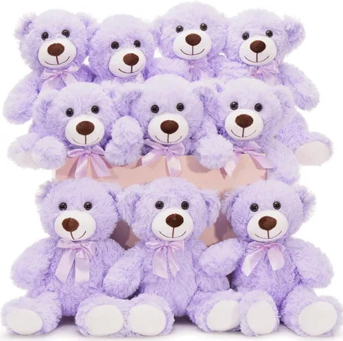 Miniatura 17 de MaoGoLan Paquete de osos de peluche para baby shower, 12 paquetes de pequeños osos de peluche en oferta, osos de peluche pequeños de 13.5" de felpa
