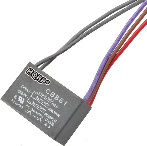 Miniatura 4 de HQRP Condensador compatible con ventilador de techo Hampton Bay 4.5uf+5uf+6uf 4-Wire CBB61