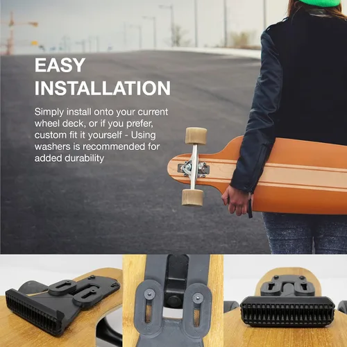 Miniatura 2 de Tope de pie de perfil bajo para Longboard o E-Skateboard – Tracción, equilibrio y control mejorados para Longboards o E-Skates – Mayor control al