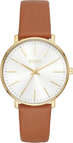 Miniatura 10 de BUREI Relojes de Pulsera para Mujer, Analógicos, Minimalistas, de Cuero, Cuarzo, Impermeables