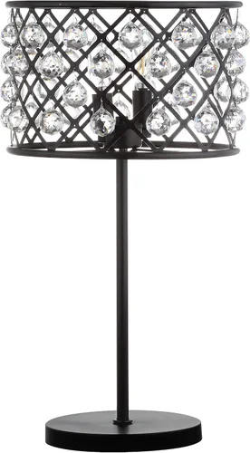 Miniatura 7 de JONATHAN Y Lámpara de mesa de 22.5 pulgadas de bronce aceitado con 2 luces de cristal y hierro, moderna lámpara de mesita de noche glamorosa