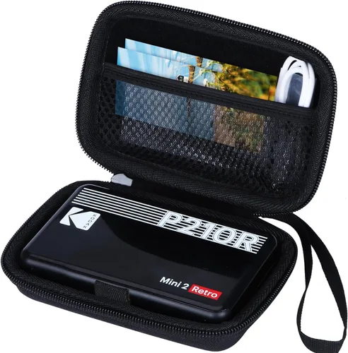 Lebakort Estuche Rígido Compatible con KODAK Mini 2 Retro P210R / Mini Shot 2 Retro C210R Impresora Fotográfica Instantánea Digital, Estuche Negro