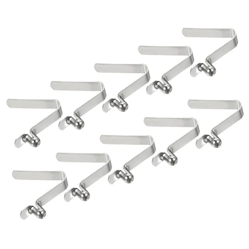 Miniatura 17 de PATIKIL Broches de paleta de kayak de 0.197 x 0.118 in, paquete de 10 clips de acero en forma de V de un solo pasador, clips de resorte, tubo