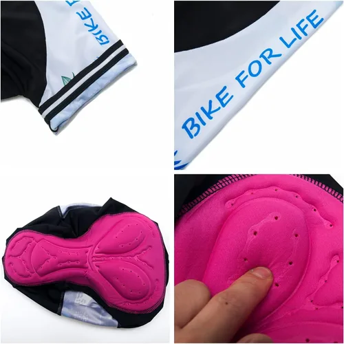 Miniatura 6 de Conjunto de pantalones cortos de ciclismo para mujer, traje de bicicleta acolchado para mujer