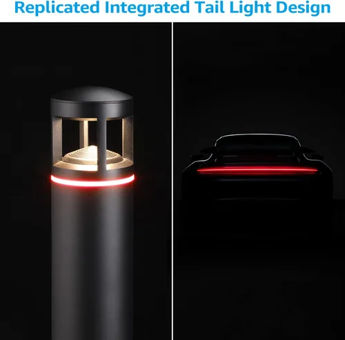 Miniatura 2 de LEONLITE Paquete de 8 luces LED RGB de bajo voltaje, bolardo LED de 12 V AC/DC, iluminación de camino de paisaje de 5 W, impermeable IP65, 7 cambios