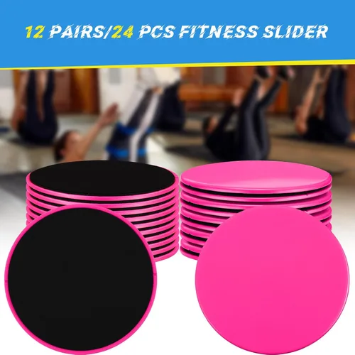 Miniatura 2 de Jenaai 24 unidades (12 pares) deslizadores de núcleo, discos deslizantes de ejercicio a granel para clases de entrenamiento en grupo, deslizador