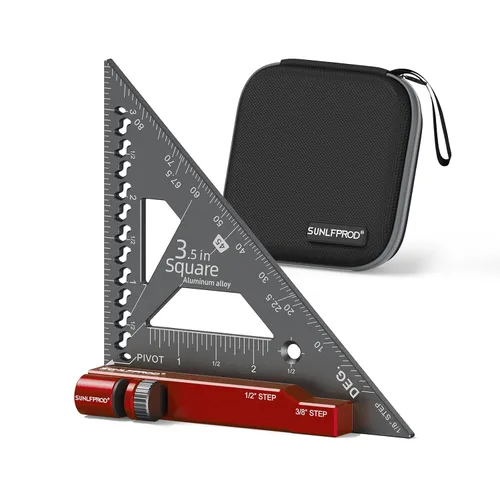 Miniatura 7 de Mini Escuadra de Carpintería con Tope Abatible de 90 Grados Escuadra Pequeña Calibre de Medición de Precisión para Carpintería Regla Triangular